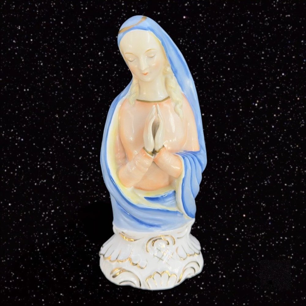 Lipper and Mann Japan Madonna Virgin Mary Figurine Hand Painted Porcelain Figure